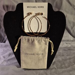 Michael Kors Rose Gold Hoop Earrings